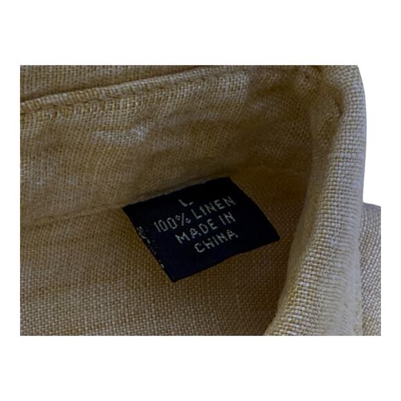 Tommy Bahama Button Up 100% Linen Shirt Mens Large Casual Island Soft - Picture 13 of 14